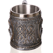 3D Viking Skull Coffee Beer Mug Skull Mug Beer Wine Drink Gift Stainless Steel Knight Decorative Cup for Men Mug