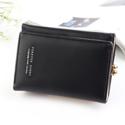 Short Wllet Lady Small Wallet Multi-Card Three Fold(Black)
