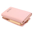 Short Wllet Lady Small Wallet Multi-Card Three Fold(Pink) - Wallets by PMC TechLife | Online Shopping South Africa | PMC TechLife