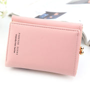 Short Wllet Lady Small Wallet Multi-Card Three Fold(Pink)