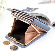 Short Wllet Lady Small Wallet Multi-Card Three Fold(Pink)