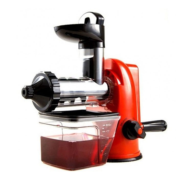 Multifunction Home Manual Juicer Apple Orange Wheatgrass Portable DIY Juicer(Red)