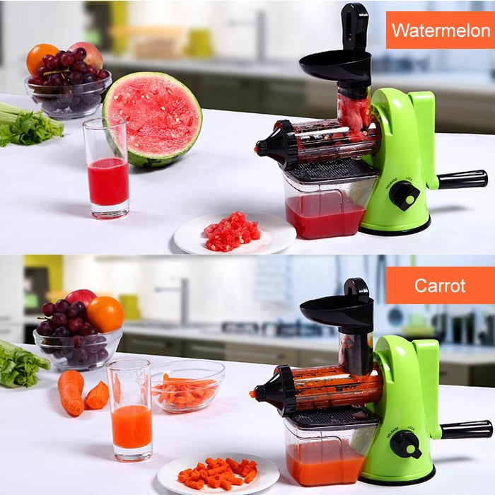 Multifunction Home Manual Juicer Apple Orange Wheatgrass Portable DIY Juicer(Red)