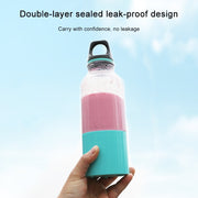 500ml Mini Portable Electric Juicer Cup USB Rechargeable Juicer Blender Maker Shaker Squeezers Fruit Orange Juice Extractor(Pink)