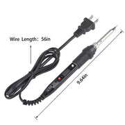 908S 80W LCD Thermostat Soldering Iron Constant Temperature Soldering Iron, Plug Type:US Plug(Red)