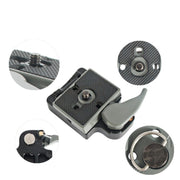 BEXIN Tripod Head Quick Release Plate Holder For Manfrotto 200PL-14(Grey)
