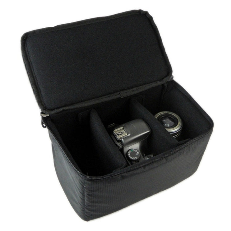 Water-resistant DSLR Padded insert Case Water-resistant Zipper Removable Partition Camera Bags(Dark Grey)