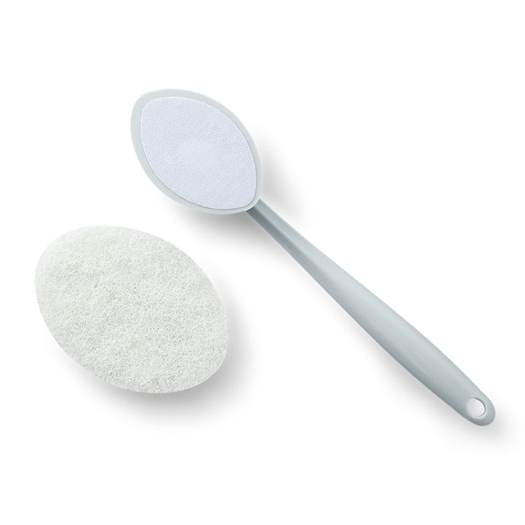 Hand-held Sponge Cleaning Tool Bathroom Ceramic Tile Kitchen Descaling Pot Brush Replaceable Sponge(Pink)