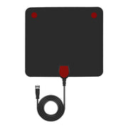 Ultra-thin Indoor HD Digital TV Antenna with 50 Miles Long Range Amplifier(Black)