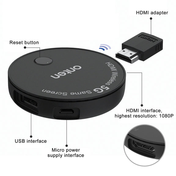 Onten 7576 Dual Frequency 1080P HD Wireless Homescreen