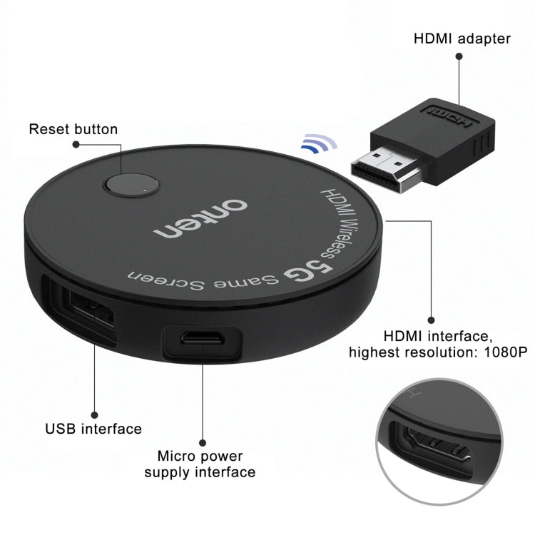Onten 7576 Dual Frequency 1080P HD Wireless Homescreen