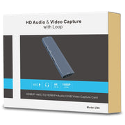 Z46 HDMI + Mic + Audio + USB Video Capture Card with Loop