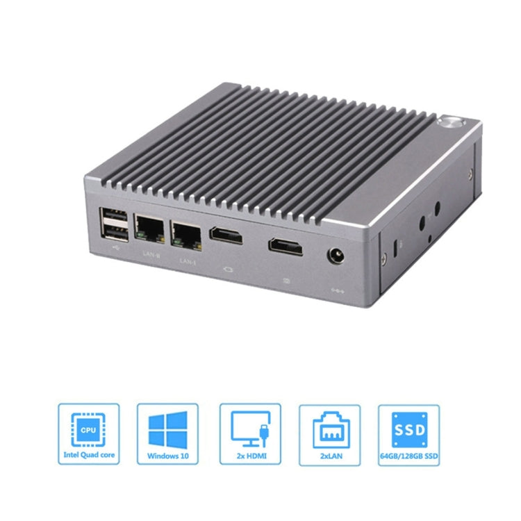 K660S Windows and Linux System Mini PC, Intel Celeron Processor N2840 Quad-Core 1.83- 2.25GHz, 8GB RAM + 128GB SSD, UK Plug