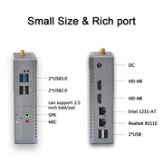 K660S Windows and Linux System Mini PC, Intel Celeron Processor N2840 Quad-Core 1.83- 2.25GHz, 8GB RAM + 128GB SSD, UK Plug