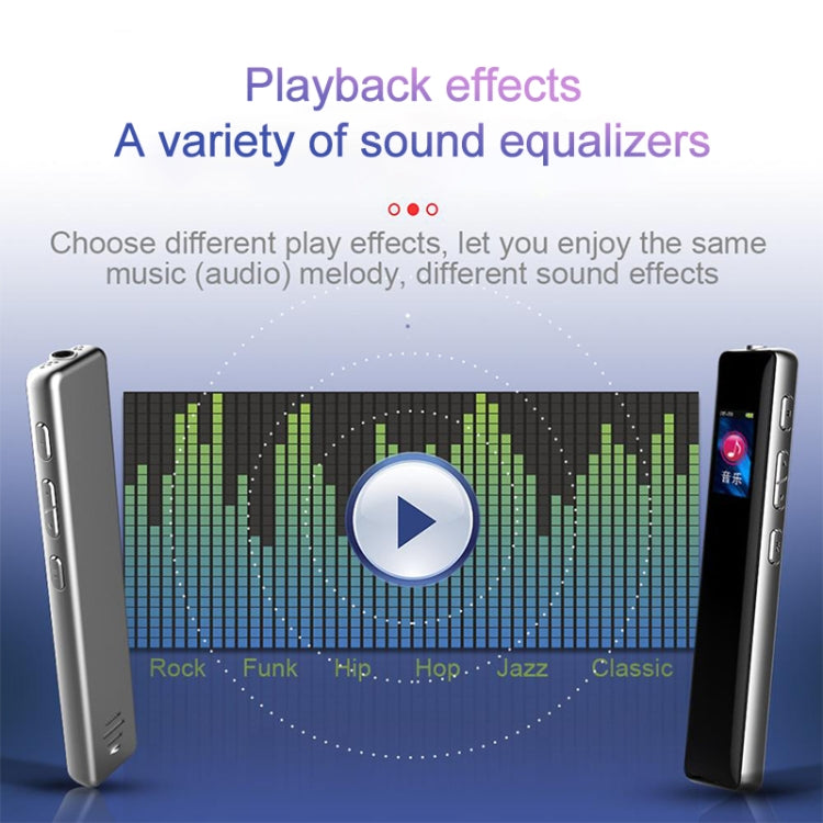 Q33 External Play MP3 Voice Control High Definition Noise Reduction Recording Pen, 16G, Support Password Protection & One-touch Recording