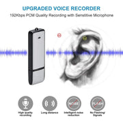 SK858 16GB Rechargeable Portable U-Disk Meeting Voice Recorder (Black)