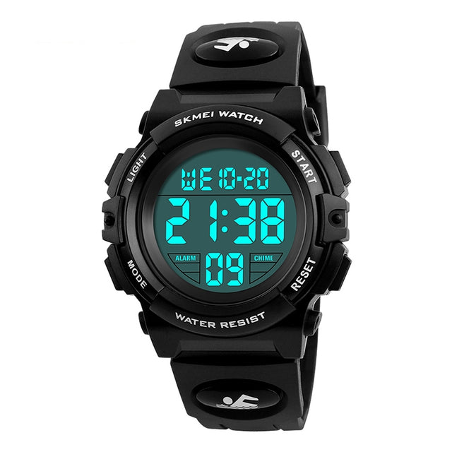 SKMEI 1258 Multifunctional Outdoor Sports Noctilucent Water-resistant Wrist Watch, Size: S(Black)