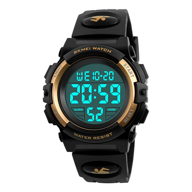 SKMEI 1258 Multifunctional Outdoor Sports Noctilucent Water-resistant Wrist Watch, Size: S(Gold)