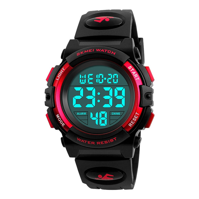 SKMEI 1258 Multifunctional Outdoor Sports Noctilucent Water-resistant Wrist Watch, Size: S(Red)