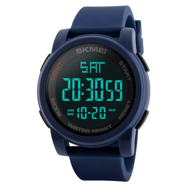 SKMEI 1257 Men Fashionable Outdoor 50m Water-resistant Digital Watch Sports Wrist Watch(Blue)