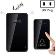 CACAZI FA8 Self-Powered Wireless Doorbell, US Plug(Black) - Wireless Doorbell by CACAZI | Online Shopping South Africa | PMC TechLife | Buy Now Pay Later Mobicred