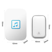 CACAZI FA86 Self-Powered Smart Home Wireless Doorbell, EU Plug(White)