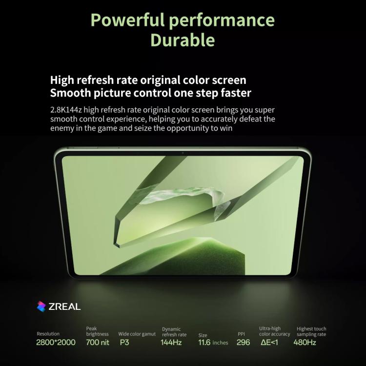 OnePlus Pad 11.61 inch Tablet PC, 8GB+128GB, ColorOS 15.0 Dimensity 8350 Octa Core (Green)