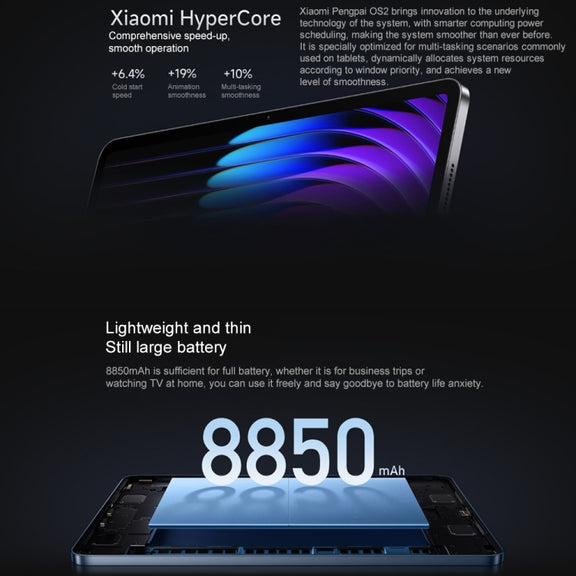 Xiaomi Pad 7 11.2 inch, 12GB+256GB, HyperOS 2 Qualcomm Snapdragon 7+ Gen3 Octa Core (Blue)