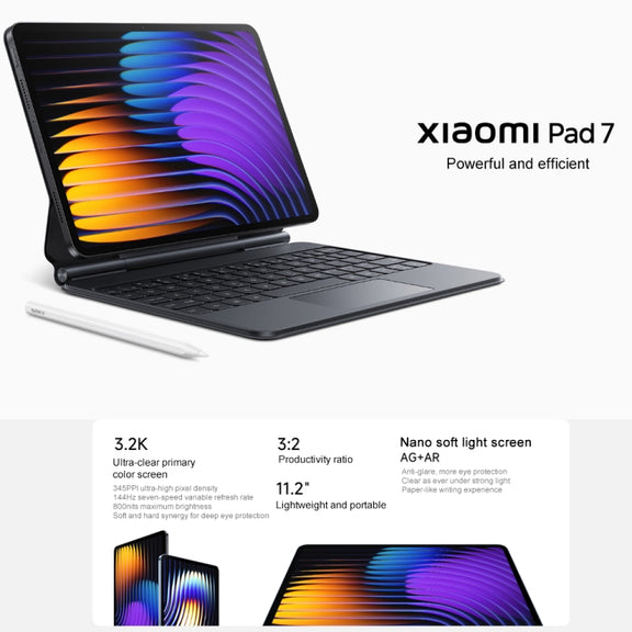 Xiaomi Pad 7 11.2 inch, 12GB+256GB, HyperOS 2 Qualcomm Snapdragon 7+ Gen3 Octa Core (Blue)