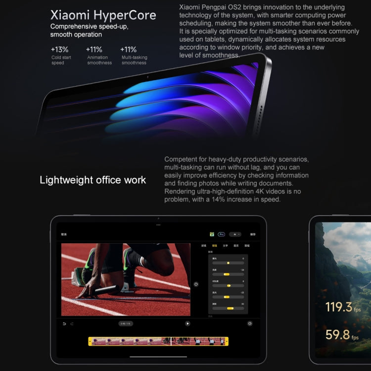 Xiaomi Pad 7 Pro 11.2 inch, 12GB+256GB, HyperOS 2 Qualcomm Snapdragon 8s Gen3 Octa Core (Black)