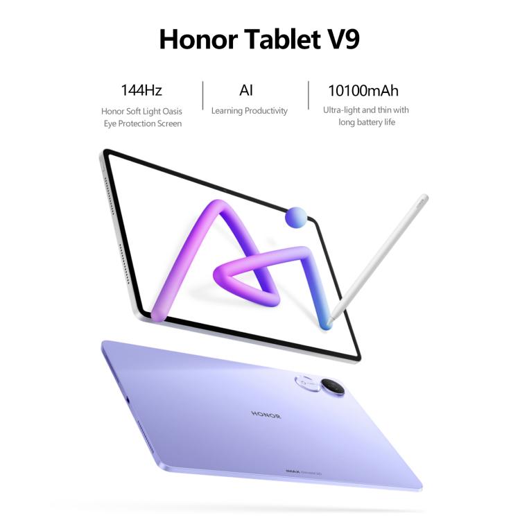 Honor Pad V9 Soft Light Screen WiFi Tablet PC, 11.5 inch 8GB+256GB MagicOS 9.0 Dimensity 8350 Ultra Octa Core (White)