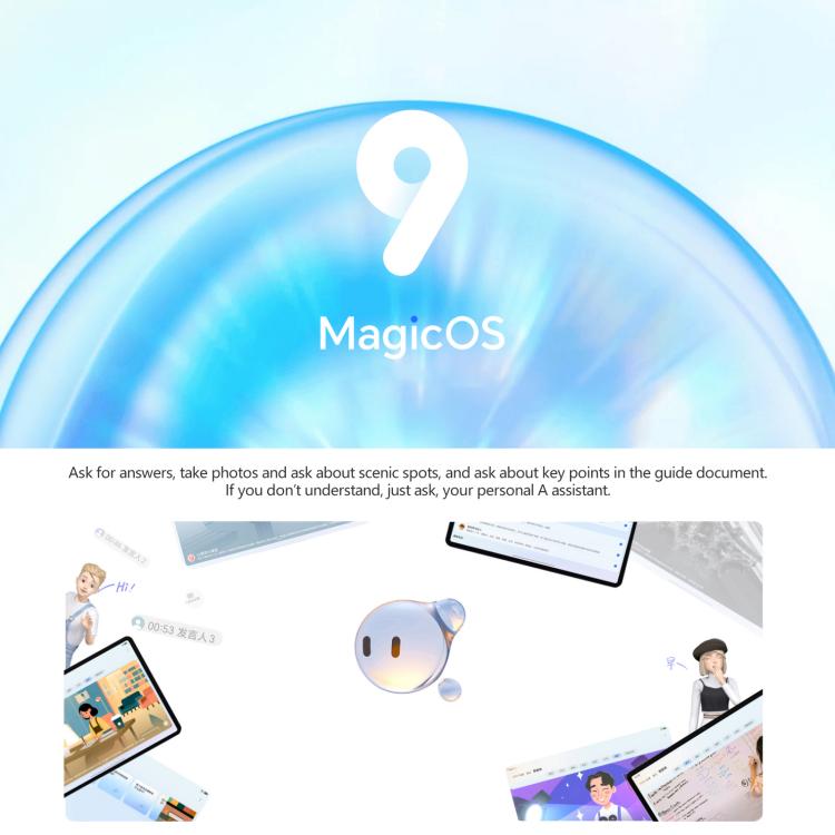 Honor Pad V9 Soft Light Screen WiFi Tablet PC, 11.5 inch 12GB+256GB MagicOS 9.0 Dimensity 8350 Ultra Octa Core (White)
