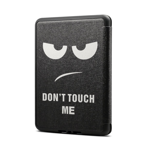 Black Eye Pattern Horizontal Flip PU + TPU Leather Protective Case for Amazon Kindle Paperwhite 4 (2018), with Sleep & Wake-up Function
