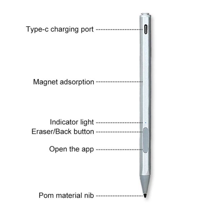 WR19 4096 USB-C/Type-C Pressure-Sensitive Stylus Pen(Black)