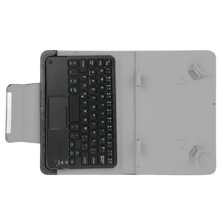 Universal Detachable Magnetic Bluetooth Keyboard Leather Case with Touchpad & Holder for 7 inch IOS & Android & Windows Tablet PC(Black)