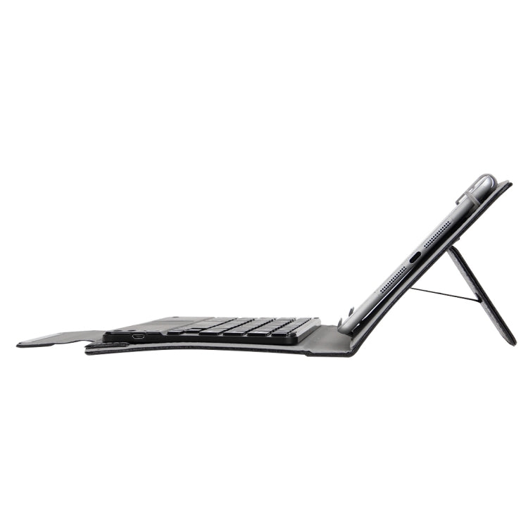 Universal Detachable Magnetic Bluetooth Keyboard Leather Case with Touchpad & Holder for 7 inch IOS & Android & Windows Tablet PC(Black)