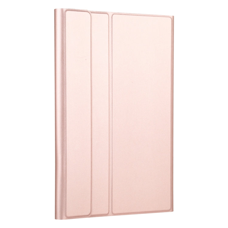 AM13 2 in 1 Removable Bluetooth Keyboard + Protective Leather Tablet Case with Holder for Lenovo Tab P11 Pro (TB-XJ706F)(Rose Gold)