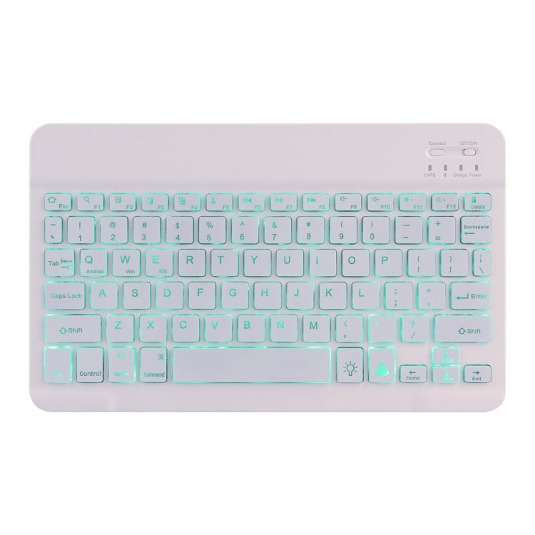 DY-E10 2 in 1 Removable Bluetooth Keyboard + Protective Leather Tablet Case with Backlight & Holder for Lenovo Tab E10(Gold)