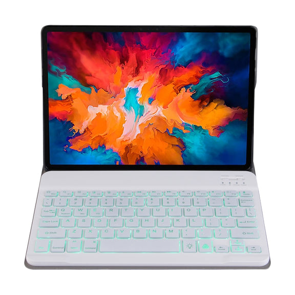 DY-E10 2 in 1 Removable Bluetooth Keyboard + Protective Leather Tablet Case with Backlight & Holder for Lenovo Tab E10(Gold)