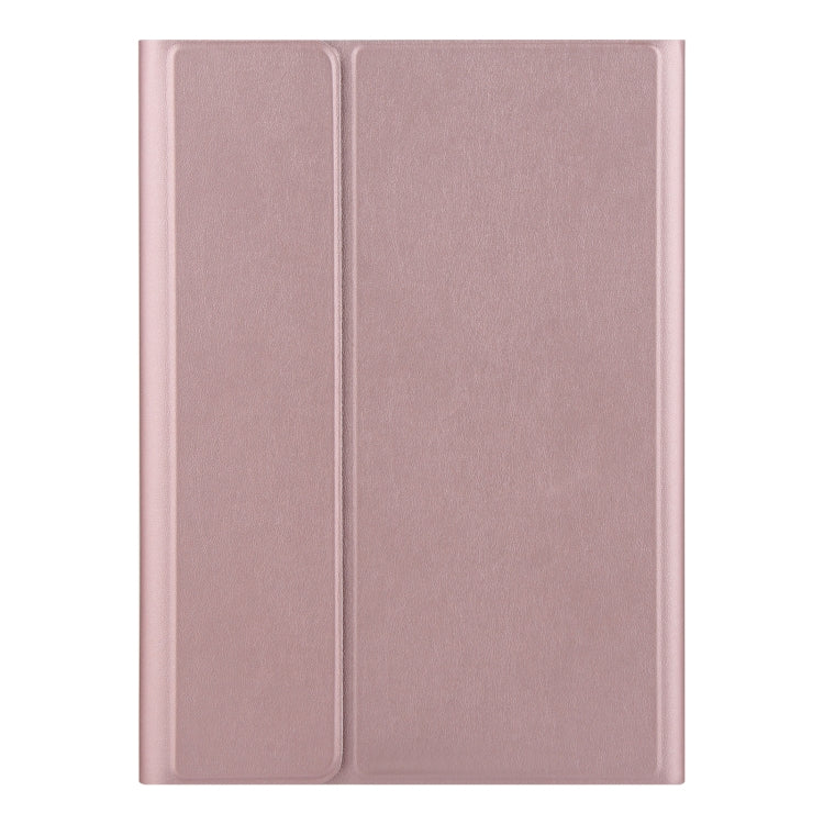 DY-E10 2 in 1 Removable Bluetooth Keyboard + Protective Leather Tablet Case with Backlight & Holder for Lenovo Tab E10(Rose Gold)