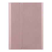 DY-E10 2 in 1 Removable Bluetooth Keyboard + Protective Leather Tablet Case with Backlight & Holder for Lenovo Tab E10(Rose Gold)