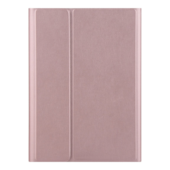 DY-E10 2 in 1 Removable Bluetooth Keyboard + Protective Leather Tablet Case with Backlight & Holder for Lenovo Tab E10(Rose Gold)