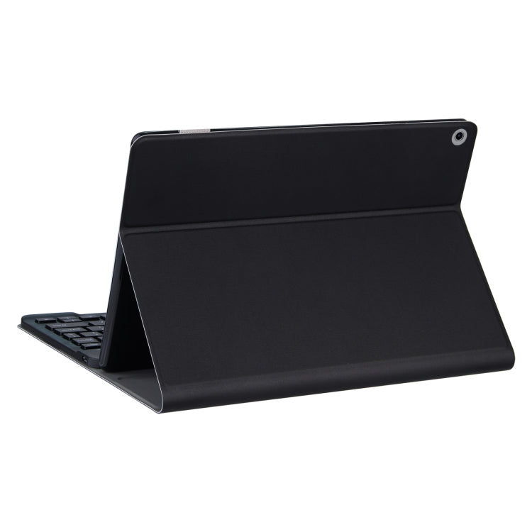 DY-E10 2 in 1 Removable Bluetooth Keyboard + Protective Leather Tablet Case with Holder for Lenovo Tab E10(Black)