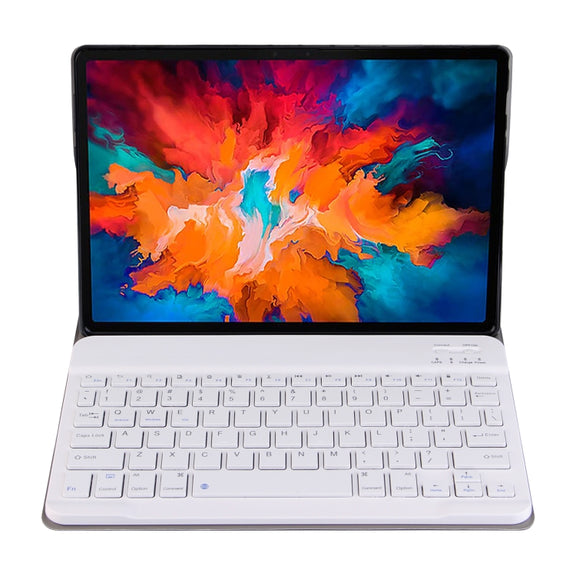 DY-E10 2 in 1 Removable Bluetooth Keyboard + Protective Leather Tablet Case with Holder for Lenovo Tab E10(Gold)