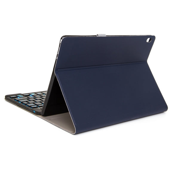 DY-E10 2 in 1 Removable Bluetooth Keyboard + Protective Leather Tablet Case with Holder for Lenovo Tab E10(Blue)