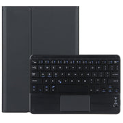 DY-E10 2 in 1 Removable Bluetooth Keyboard + Protective Leather Tablet Case with Touchpad & Holder for Lenovo Tab E10(Black)