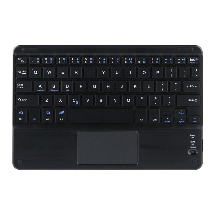 DY-E10 2 in 1 Removable Bluetooth Keyboard + Protective Leather Tablet Case with Touchpad & Holder for Lenovo Tab E10(Black)