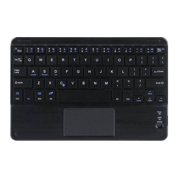 DY-E10 2 in 1 Removable Bluetooth Keyboard + Protective Leather Tablet Case with Touchpad & Holder for Lenovo Tab E10(Black)