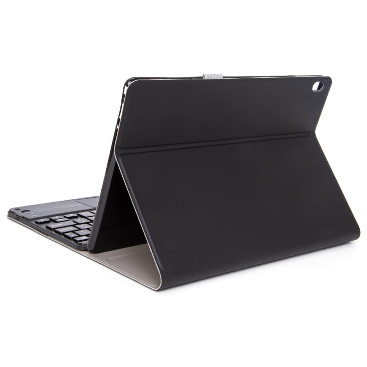 DY-E10 2 in 1 Removable Bluetooth Keyboard + Protective Leather Tablet Case with Touchpad & Holder for Lenovo Tab E10(Black)