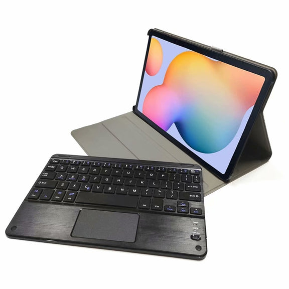 DY-E10 2 in 1 Removable Bluetooth Keyboard + Protective Leather Tablet Case with Touchpad & Holder for Lenovo Tab E10(Gold)